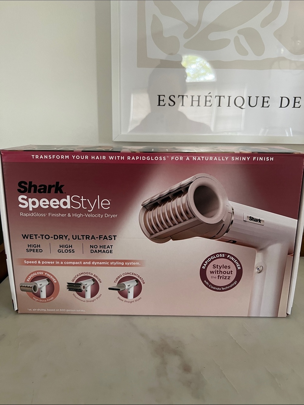Shark SpeedStyle RapidGloss Finisher & High-Velocity Hair Dryer NWT